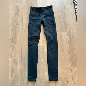 Lululemon Pocket Running Tight Dark Teal Size 4 X10416
